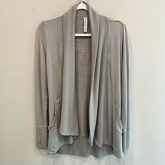 Athleta Sage Green Gray Open Front Cardigan - Size: XXS - Picture 1 of 15